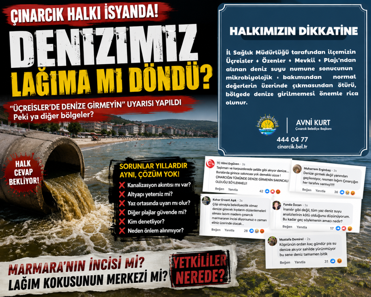 Çınarcık'ta Denize Girilmiyormuş... Neden Acaba?
